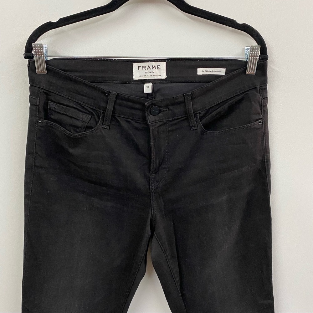 Frame Denim Black Skinny Jeans - Picture 3 of 13